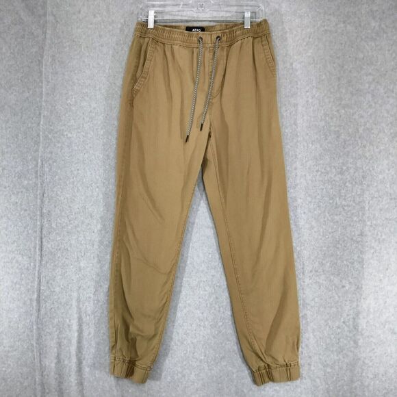 Aero Other - AERO Chino Jogger Pants Mens Size S Khaki Drawstring Pull On Casual Tie Solid